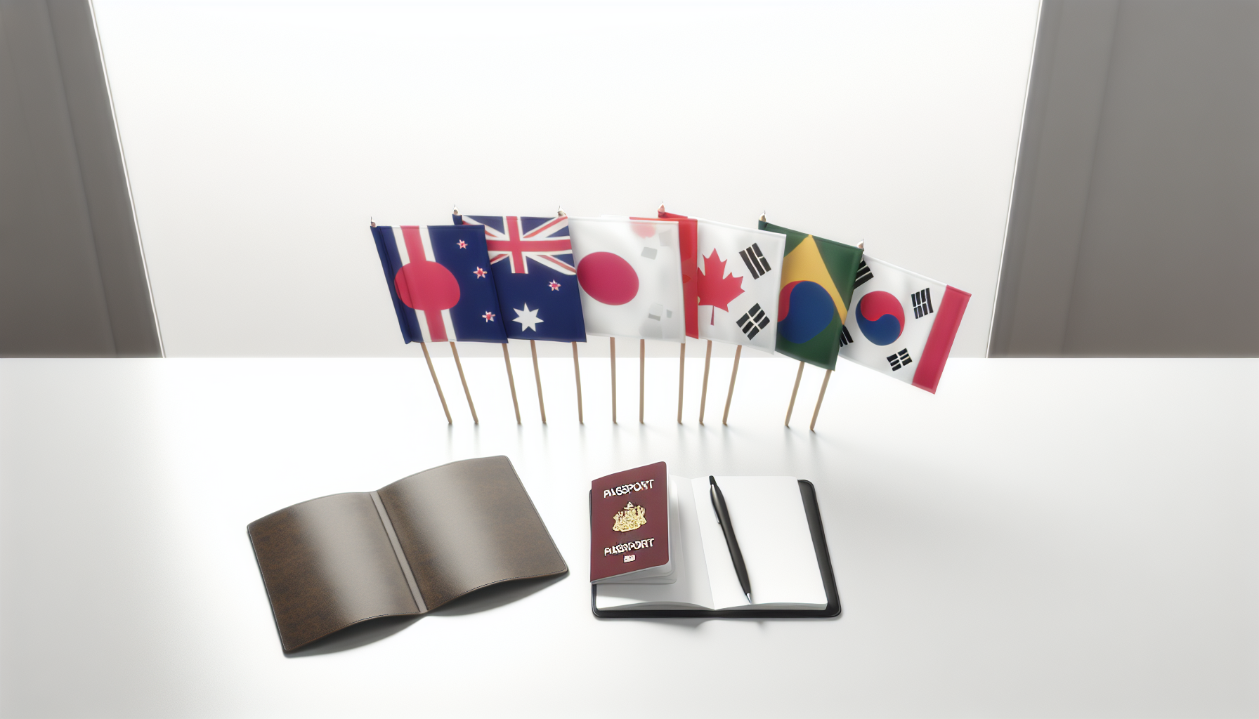 Working holiday visa documents and passport for UK students heading abroad